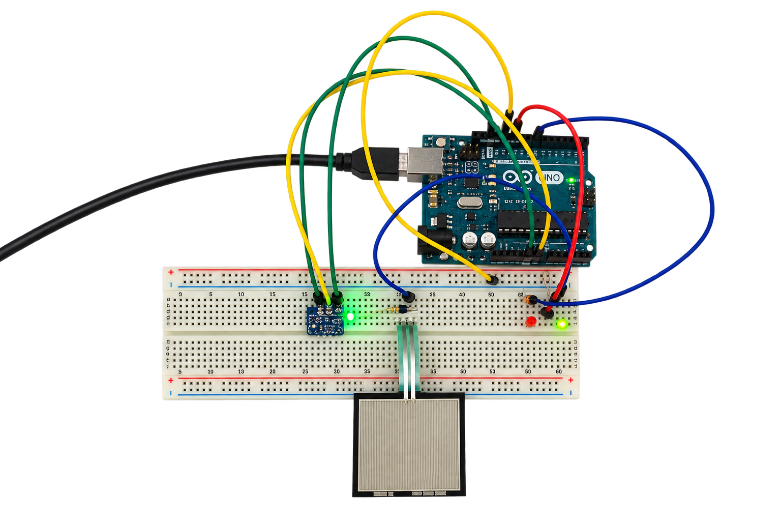 Background-removed illustration of the overdose alert electronics and pressure sensor