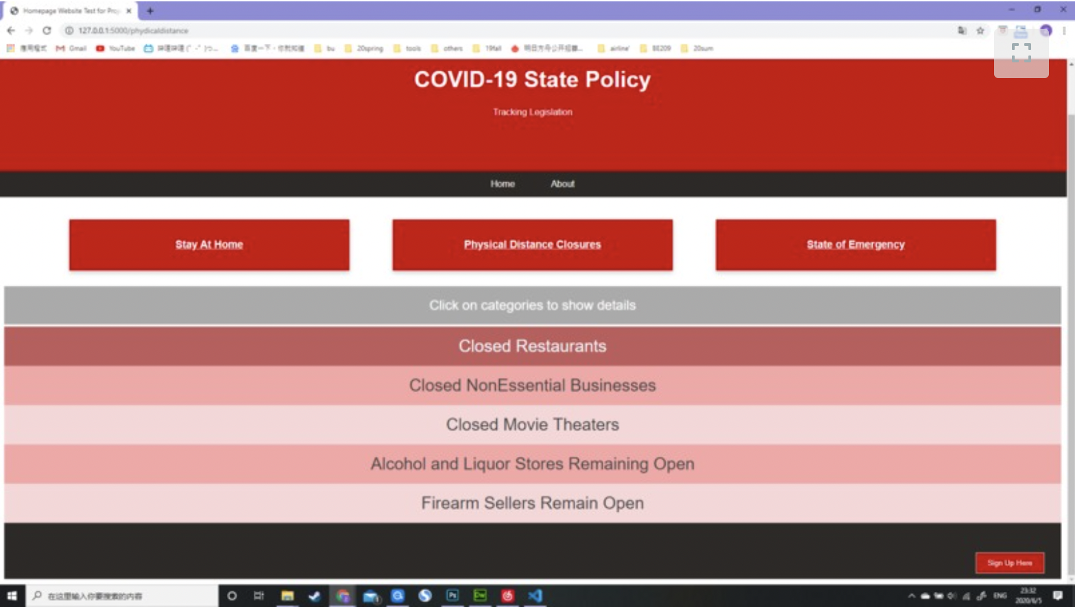 COVID-19 policy tracking project